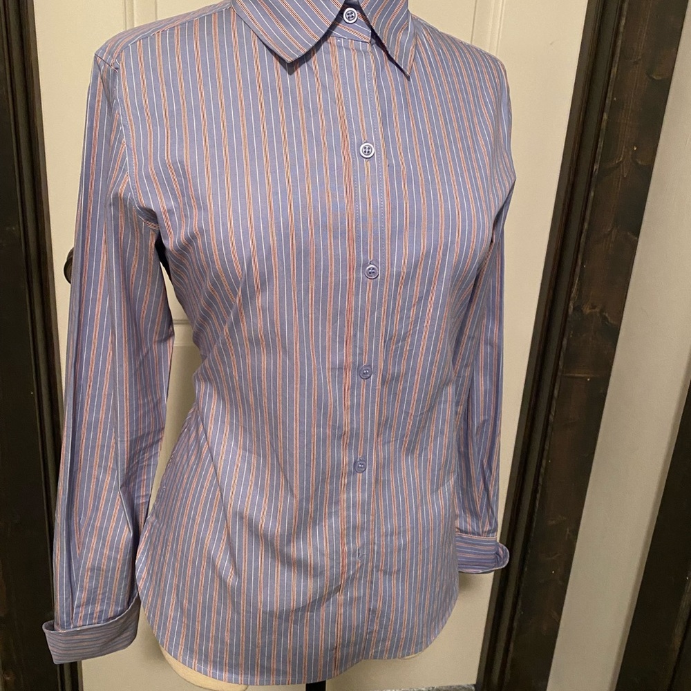 Professional, fitted button down, French cuffs